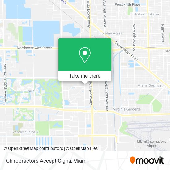 Mapa de Chiropractors Accept Cigna