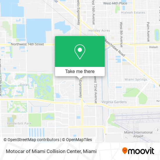 Motocar of Miami Collision Center map