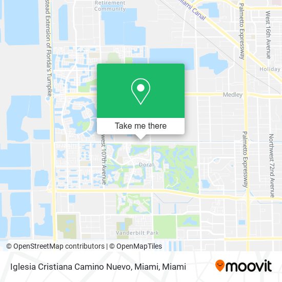 Mapa de Iglesia Cristiana Camino Nuevo, Miami