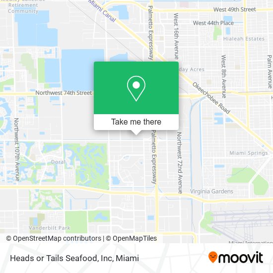 Heads or Tails Seafood, Inc map