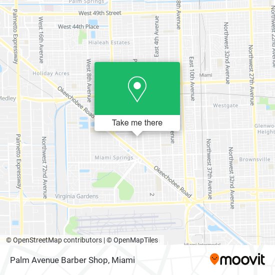 Mapa de Palm Avenue Barber Shop