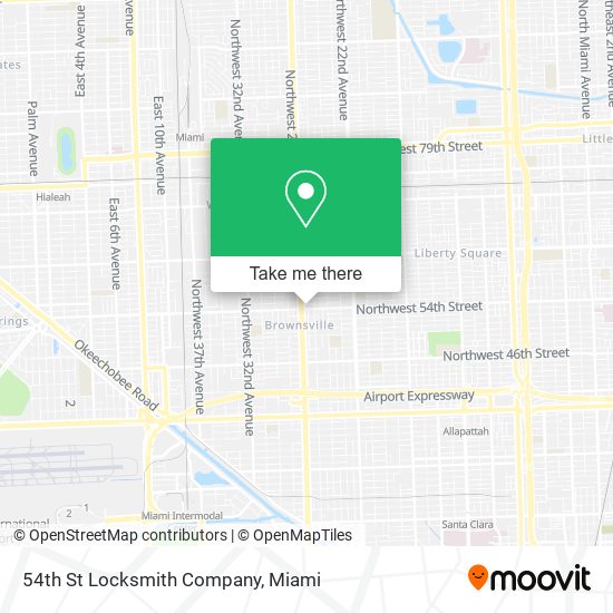54th St Locksmith Company map