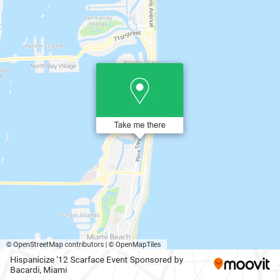 Hispanicize '12 Scarface Event Sponsored by Bacardi map