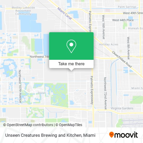 Unseen Creatures Brewing and Kitchen map