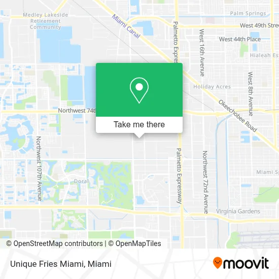 Unique Fries Miami map