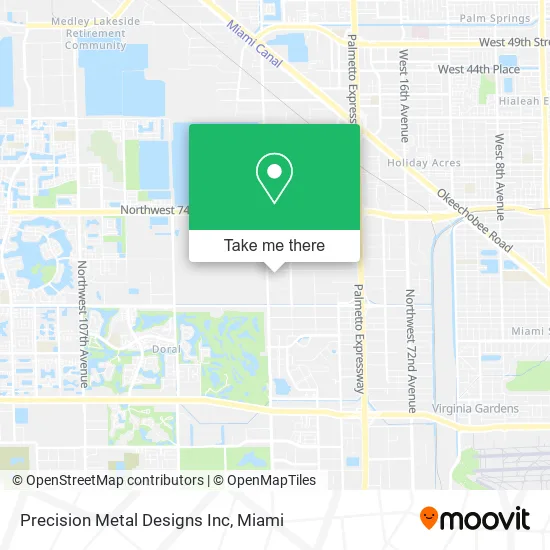 Mapa de Precision Metal Designs Inc