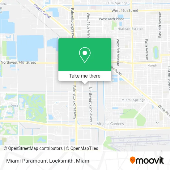Miami Paramount Locksmith map