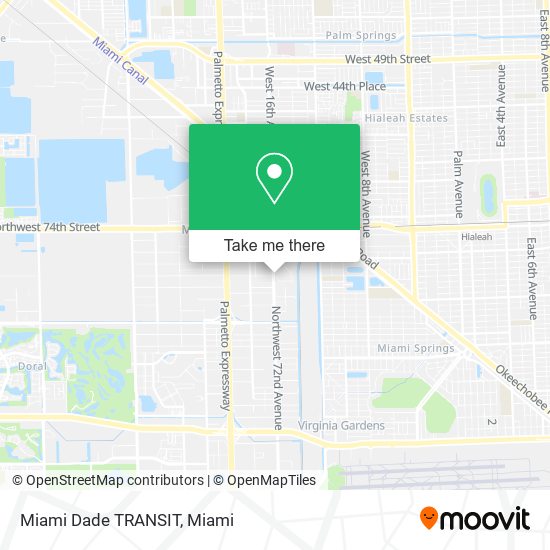 Mapa de Miami Dade TRANSIT