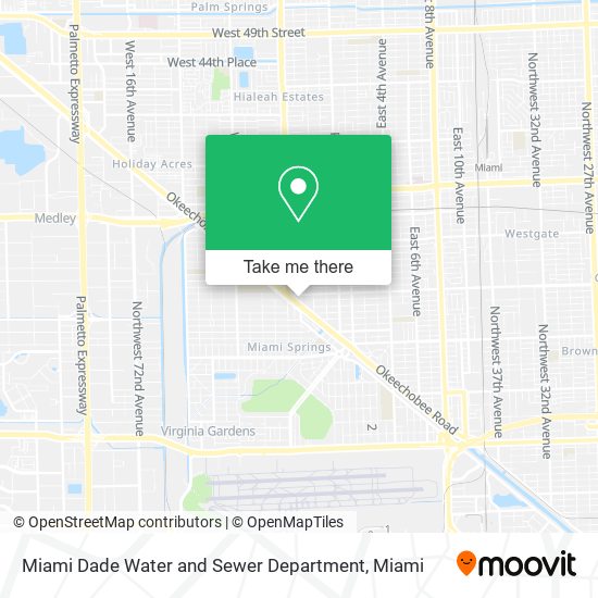 Miami Dade Water and Sewer Department map