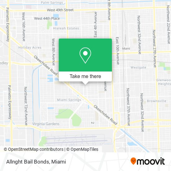 Allnght Bail Bonds map