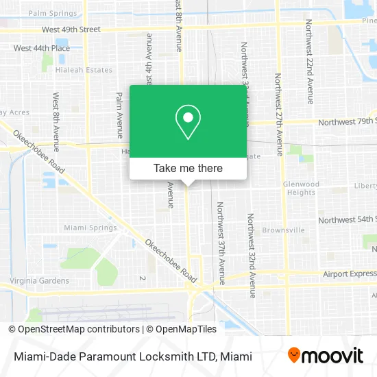 Miami-Dade Paramount Locksmith LTD map