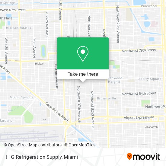 H G Refrigeration Supply map