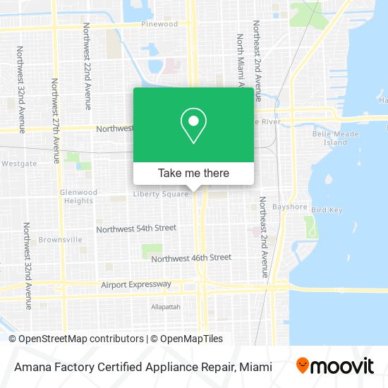 Amana Factory Certified Appliance Repair map