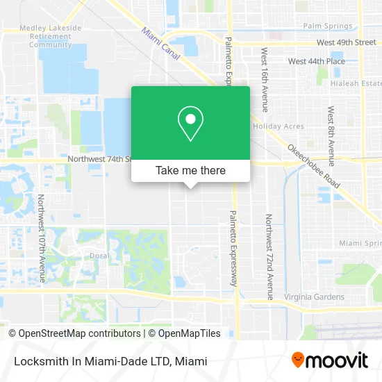 Locksmith In Miami-Dade LTD map
