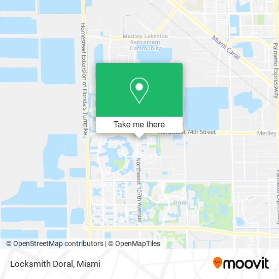 Locksmith Doral map