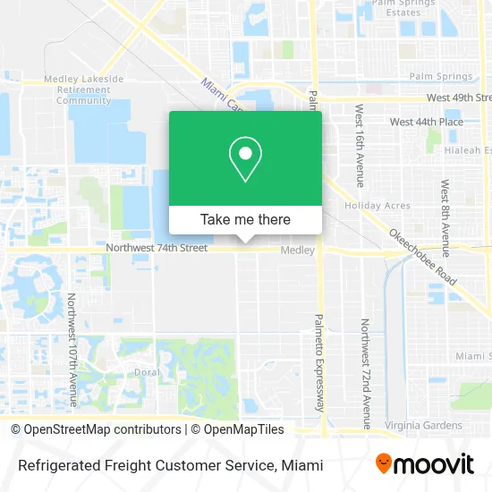 Refrigerated Freight Customer Service map