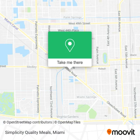 Simplicity Quality Meals map