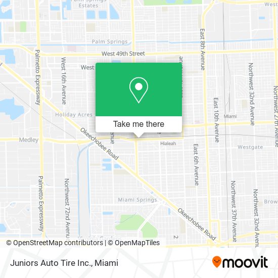 Juniors Auto Tire Inc. map