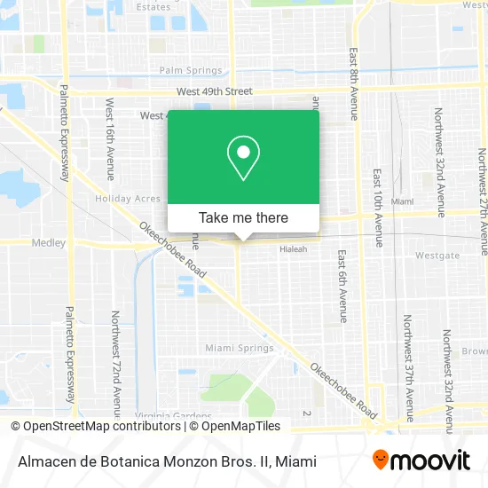 Mapa de Almacen de Botanica Monzon Bros. II
