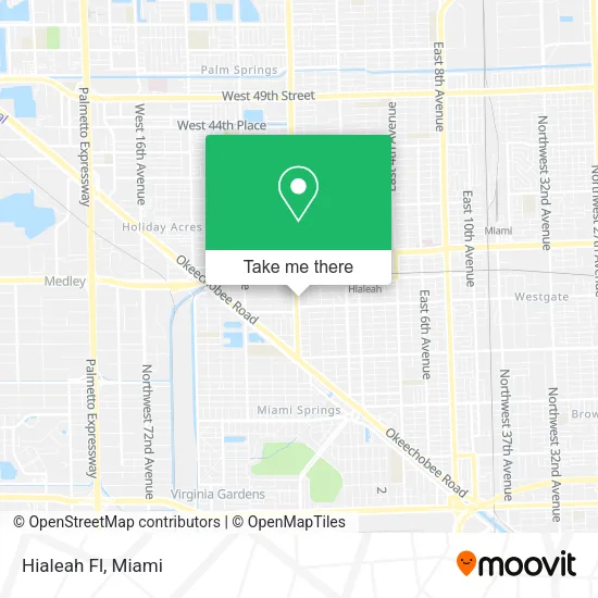 Mapa de Hialeah Fl