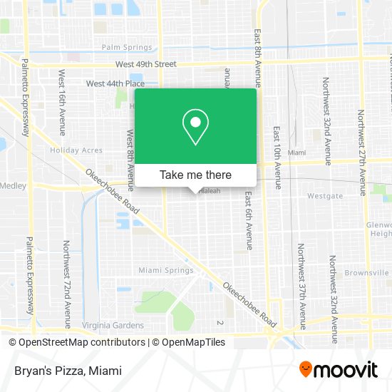 Bryan's Pizza map