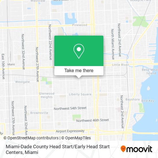 Mapa de Miami-Dade County Head Start / Early Head Start Centers