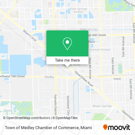 Town of Medley Chamber of Commerce map
