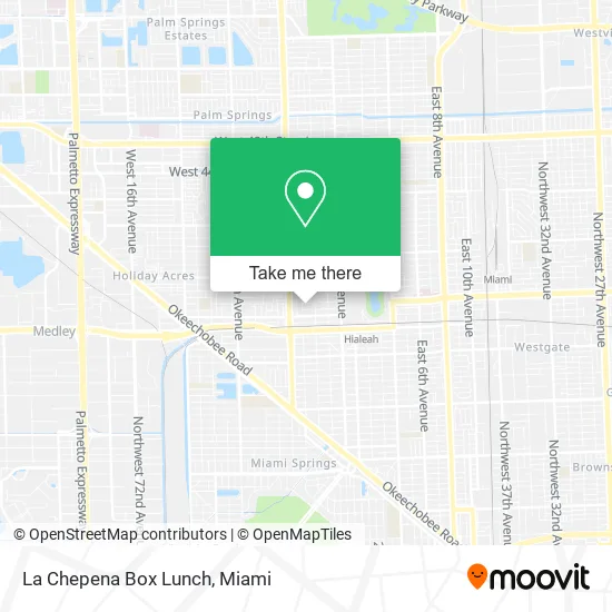 Mapa de La Chepena Box Lunch