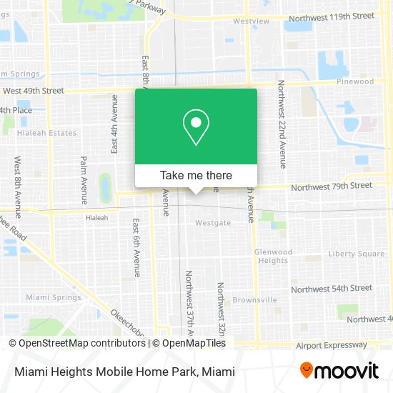 Mapa de Miami Heights Mobile Home Park