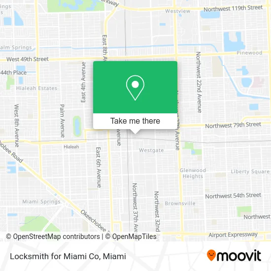 Locksmith for Miami Co map