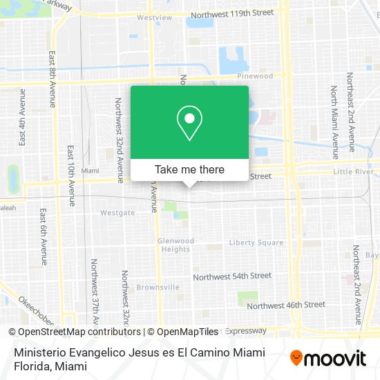 Ministerio Evangelico Jesus es El Camino Miami Florida map