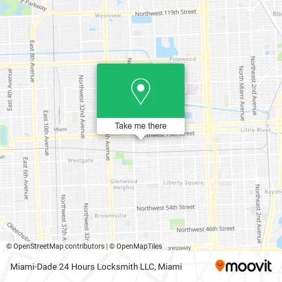 Miami-Dade 24 Hours Locksmith LLC map