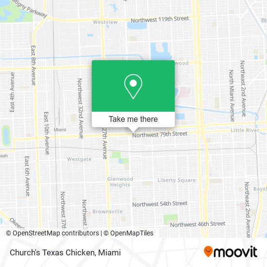 Church's Texas Chicken map