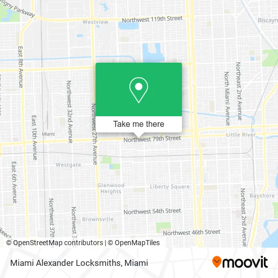 Miami Alexander Locksmiths map