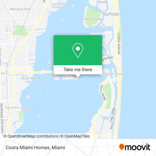 Mapa de Costa Miami Homes