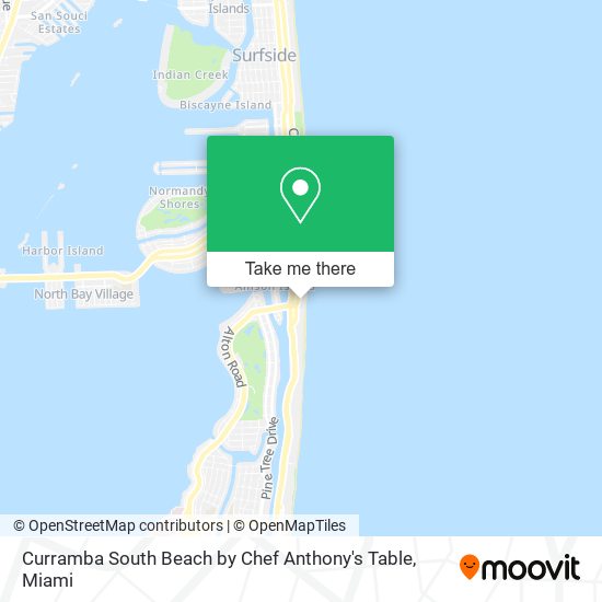 Curramba South Beach by Chef Anthony's Table map