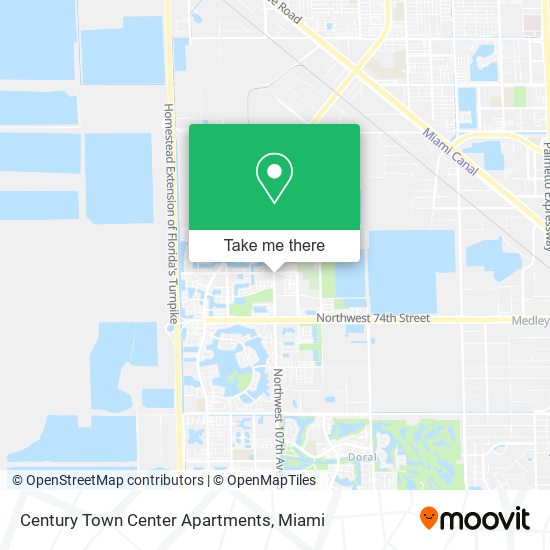 Mapa de Century Town Center Apartments