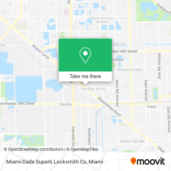 Miami-Dade Superb Locksmith Co map