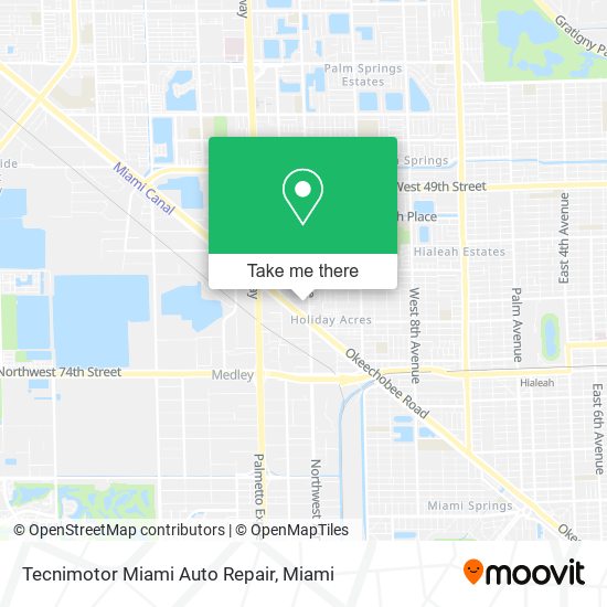 Tecnimotor Miami Auto Repair map