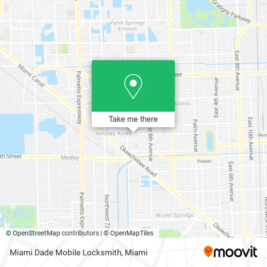 Miami Dade Mobile Locksmith map