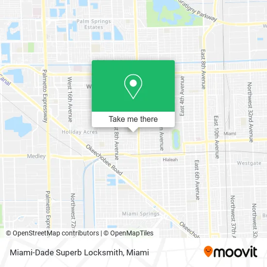 Miami-Dade Superb Locksmith map