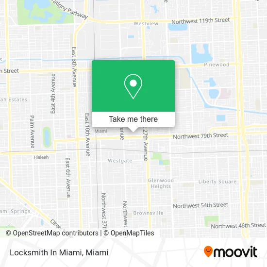Locksmith In Miami map