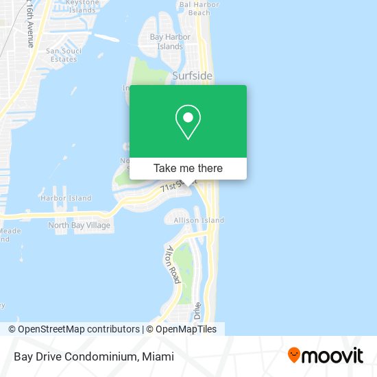 Bay Drive Condominium map