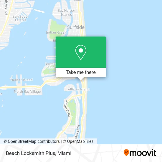 Beach Locksmith Plus map