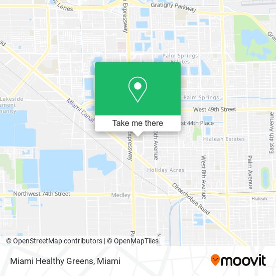 Mapa de Miami Healthy Greens