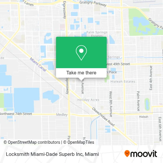 Locksmith Miami-Dade Superb Inc map
