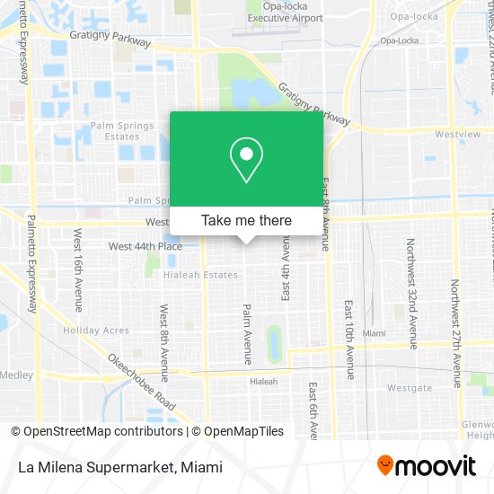 La Milena Supermarket map