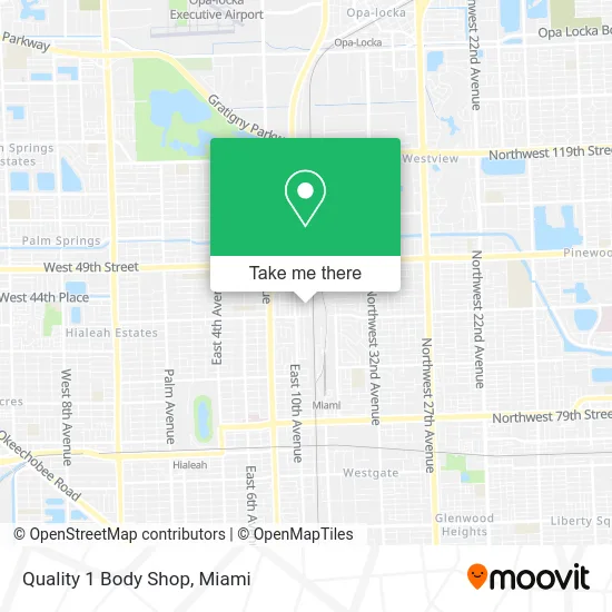 Quality 1 Body Shop map