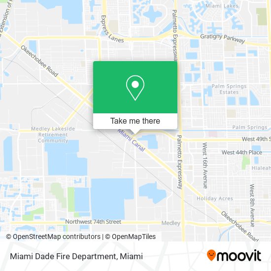 Mapa de Miami Dade Fire Department