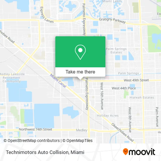 Mapa de Technimotors Auto Collision